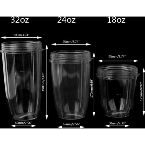 Juicer Cup Mug Clear Replacement For NutriBullet Nutri Bullet Juicer 24OZ JAN07 Dropship