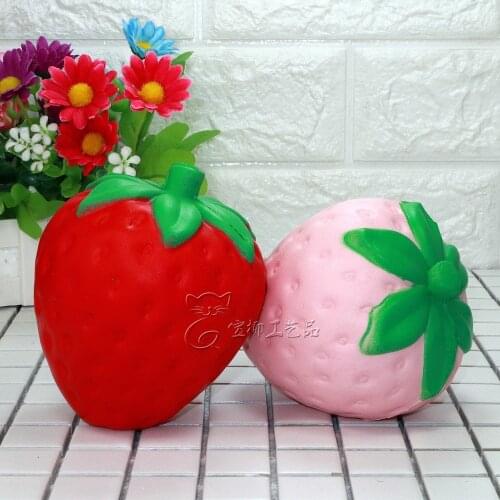 Squishy Strawberry Soft Exquisite Fun Toys Scented Squish fruit Charm Slow Rising Stress Reliever Squeeze Toy Squishe