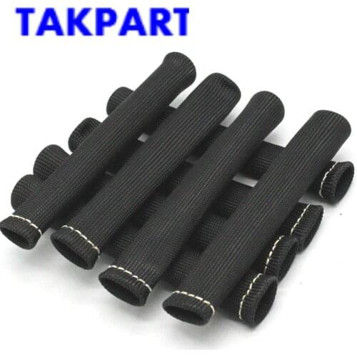 TAKPART 8PCS 1200 SPARK PLUG WIRE BOOTS HEAT SHIELD PROTECTOR SLEEVE SBC BBC