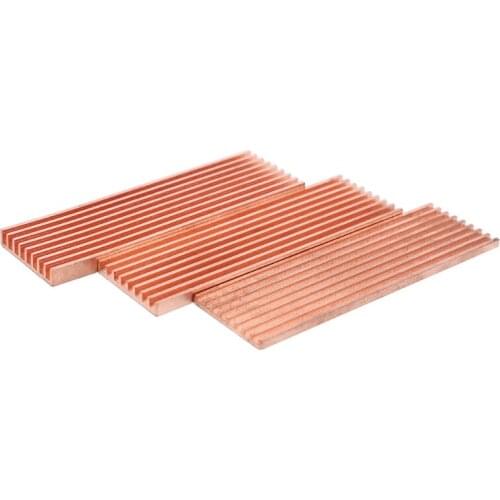 Pure Copper Heatsink Cooler Heat Sink Thermal Conductive Adhesive for M.2 2280 PCI-E NVME SSD 2/3/4mm Bar 2280 M.2 Radiator