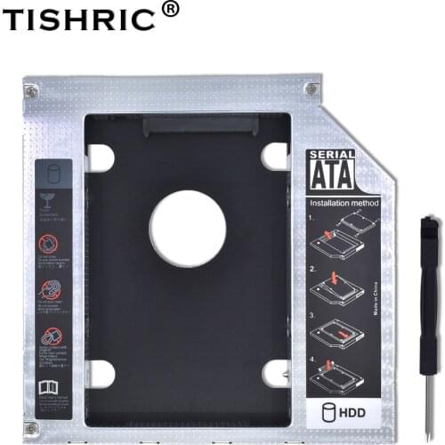 TISHRIC 2018 Hot Universal Optibay 2nd HDD Caddy 12.7mm SATA3.0 For 2.5'' SSD DVD to HDD Case Enclosure Hard Disk Driver Adapter