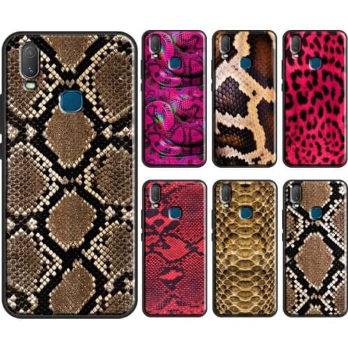 Vintage snake skin Texture Phone Case For Vivo Y1S Y11 2019 Y12 Y15 Y17 Y19 Y20 Y30 Y50 Y91C V17 Neo V20 SE Cover