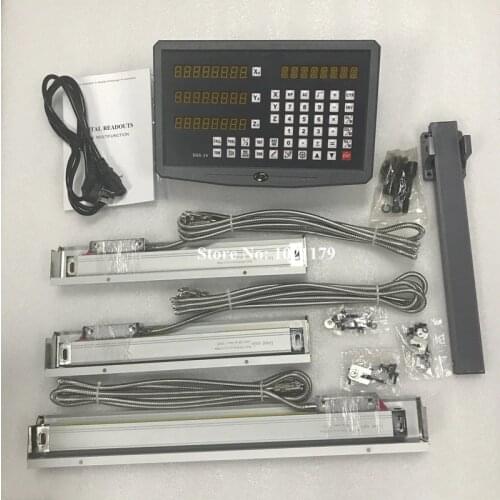 High accuracy 3 axis drill / lathe / milling machine digital readout DRO and 3 pieces linear scales / linear sensors dro system