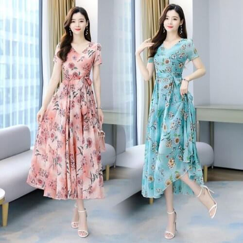 Jacquard Maxi Floral Chiffon Women Dress Summer 2021 Boho Retro Elegant Casual Party Vacation Fairy Runway Long Vestidos Korean