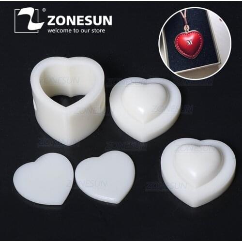 ZONESUN DIY Key Chain Leather Heart Shaped Mold Handcraft Tools Molding Leather Punching Die Cuts Leathercraft Tool Sets