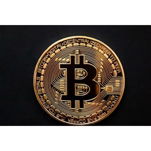 1PCS Creative Souvenir Gold Plated Bitcoin Coin Collectible Great Gift Bit Coin Art Collection Physical Commemorative Coin