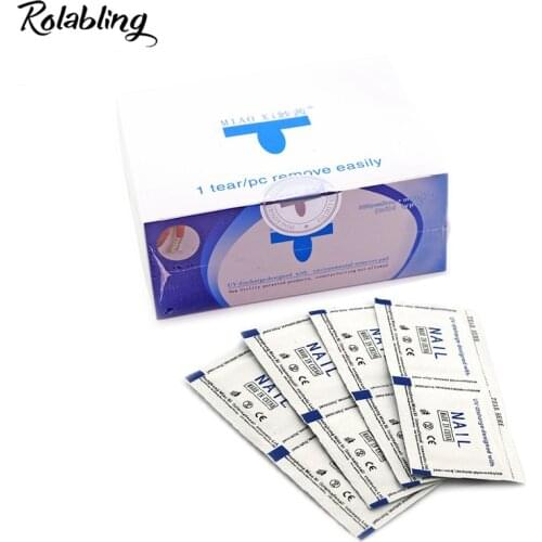 200pcs Nails Pads Paper Gel Polish Remover Lint-Free Wipes Napkins For Manicure Cleanser Nail Art Soak Off Remover Wipes Tool