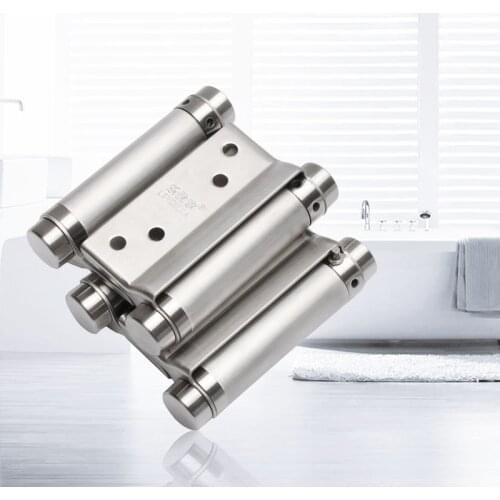 3/4 Inch Double open fence spring hinge joint Stainless steel two way free twisted hinge for cowboy door