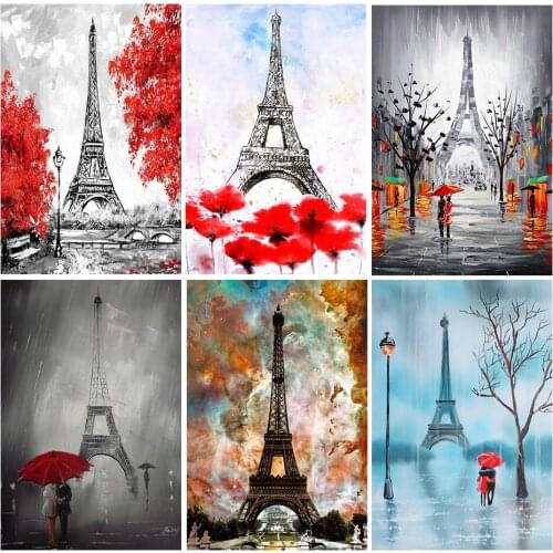 5d diy diamond painting landschappen diamond embroidery Paris tower landscape home decoration picture by rhinestones diy gifts
