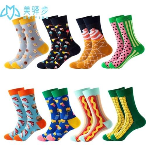 8 Pairs Per Set Fashion Socks Womens European and American New Style for Autumn and Winter Casual Cartoon Cotton Socks