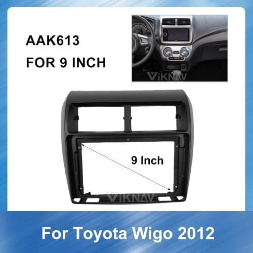 9 inch For Toyota WIGO 2012 Car Radio Fascia for DVD frame Dash Mount Kit Adapter Trim Facial Panel Frame Dashboard 2 Din
