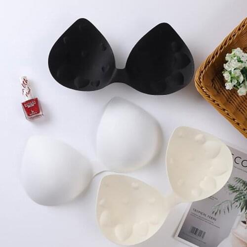 3 Color Women Swimsuit Pad Insert Breast Bra Enhancer Push Up Bikini Pad Love Hearth Shape Siamese Mould Cup