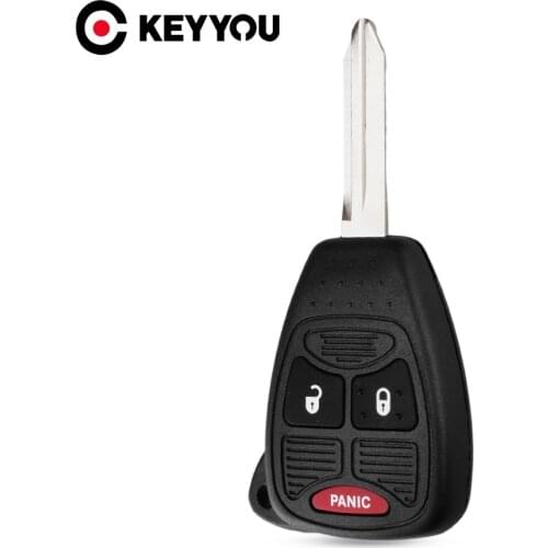 KEYYOU 3 Buttons Remote Car Key Shell Case For Chrysler Jeep Dodge Ram 1500 Caliber Nitro Ram 2500 3500 Key Cover