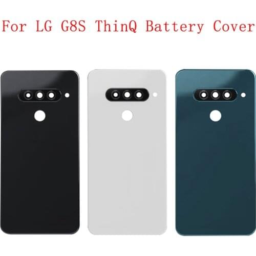 Battery Case Cover Rear Door Housing Back Case For LG G8S ThinQ Battery Cover Camera Frame Lens with Logo