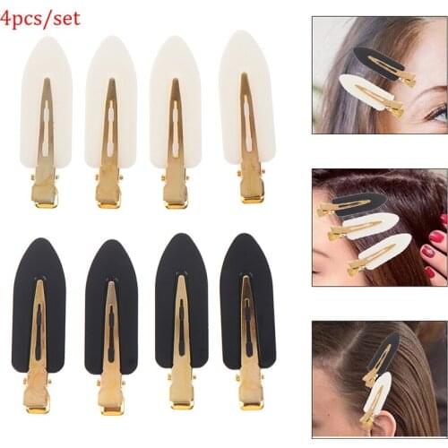 Black Seamless No Bend Hair Clips Barrettes, No Mark Pin Curl Clip, Makeup No Crease Hair Clip, Hair Styling Bang Clips