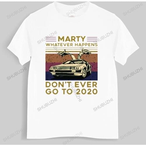 Whatever Happens Don't Ever Go to shubuzhi T Shirt Vintage Back To Future Film Digital Print Car Driving Lovers T-Shirt