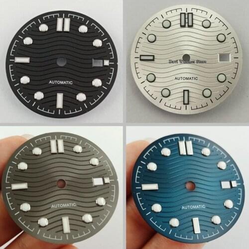 31mm Sterile Watch Dial Black/Silver/Grey/Blue Dial Fit NH35 ETA 2836/2824 DG2813/3804 Miyota 8215 821A Movement