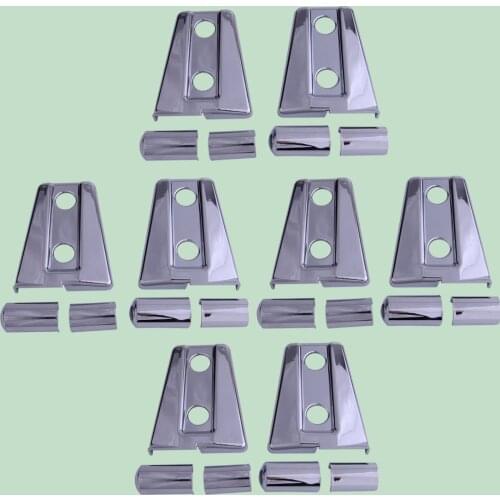 DWCX 8Set Chrome Door Hinge Cover Protector Trim ABS Fit for Jeep Wrangler JK 2007-2010 2011 2012 2013 2014 2015 2016 2017 2018