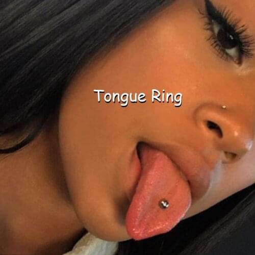 Egirl Aesthetic Stainless Steel Geometric Tongue Rings Women Y2K Accessories Punk Hip Hop Vintage Body Accessories Friends Gifts