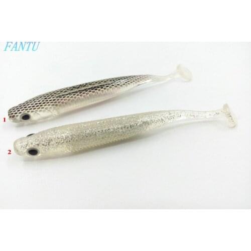 FANTU Laser Tail Soft Baits 6g/10cm Artificial Fishing Lures Leurre Peche Soft Lure Fishing Accessories 5PCS/lot