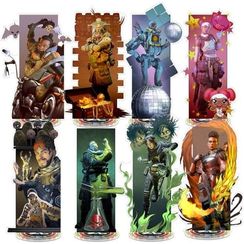 Apex legends Figure Toy Acrylic Stand Doll Mirage Caustic Bangalore Wraith Pathfinder Lifeline Gibraltar Apex Model Dolls 22cm
