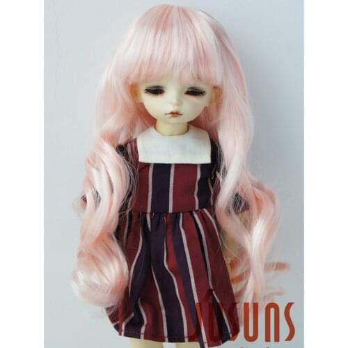 JD148 6-7inch 16-18cm 1/6 Long vora nature wave synthetic mohair Doll wigs YOSD BJD Accessories