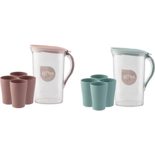 5 Pcs Home Water Pitcher 2.1L Ice Guard Tea Pot Kettle Jug Durable Bar Curling