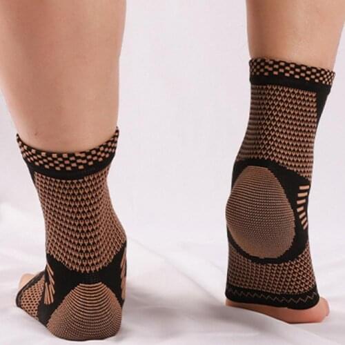 Copper Infused Ankle Brace Support Breathable Ankle Sleeve Brace Adjustable Elastic Ankle Sleeve Brace Support For Fitness