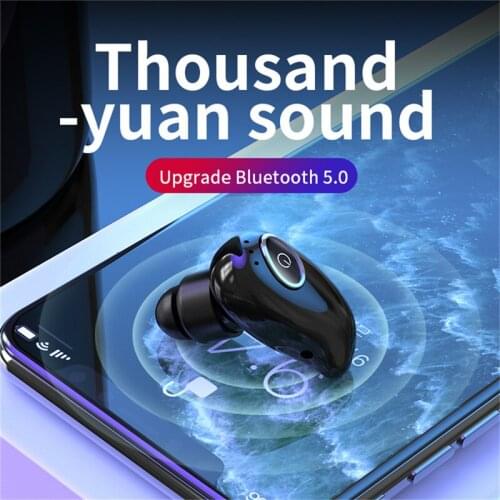 Mini Bluetooth 5.0 Earphone Sport Wireless Single Earphone With Mic In-Ear Invisible Earbud Handsfree Stereo PK S650 M165 XG12