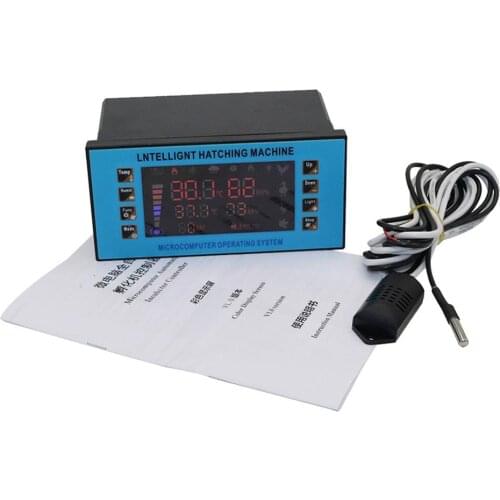Multifunction Intelligent Color LED Screen Temperature Humidity Incubator Controller Chicken Bird Poultry Incubation Equipment