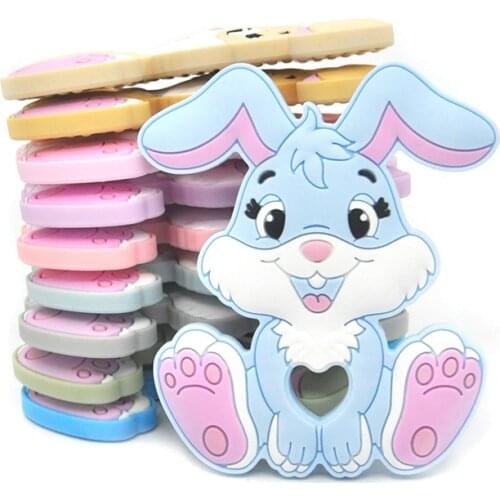 10pcs Silicone Newborn Teether Animal BPA Free Silicone Baby Teething Toys Pacifier Pendant Accessory Washable Nursing Oral Gift