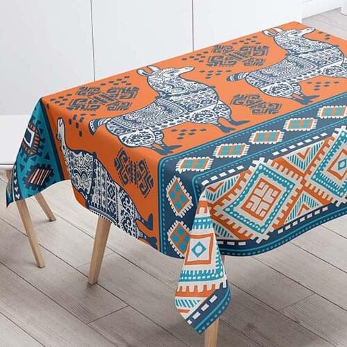 Rectangular Tablecloths Decorative Table Cover 3D Printing Bohemian Style Dining Table Cloth