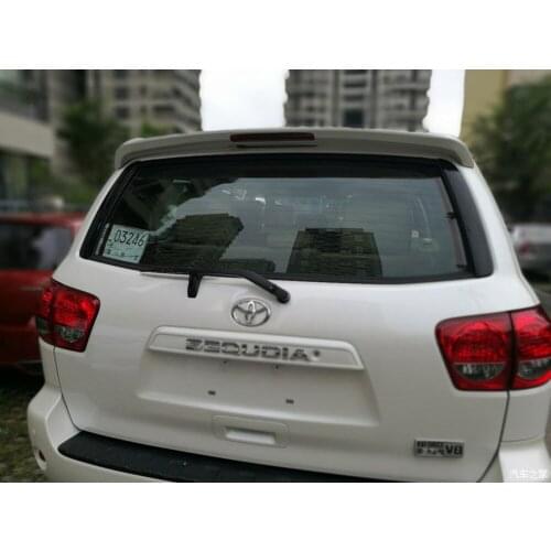 SHCHCG ABS Plastic Unpainted Color Rear Roof Spoiler Tail Trunk Boot Lip Wing For Toyota Sequoia Spoiler 2008-2015 Car Styling