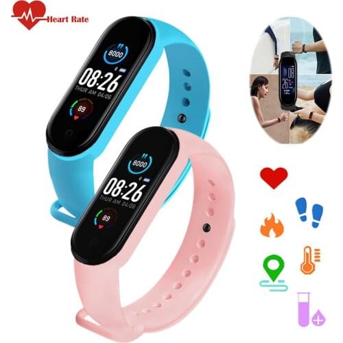 M5 Color Screen Smart Bracelet Sports Step Counting Heart Rate Blood Pressure Call Information Reminder Multi-Function