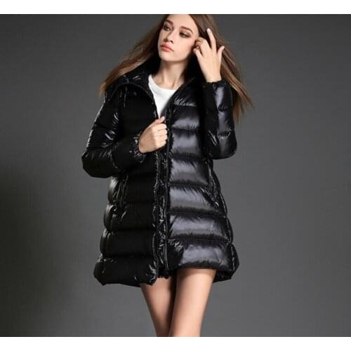 A-line Winter Jacket Women Winter Down jacket Hooded Winter Coat Thick Down Jacket