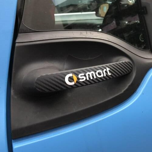 2pcs Car Door Handle Stickers Scratches Resistant Cover Body Decoration For Smart Fortwo 453 Auto Handle Protection Sticker