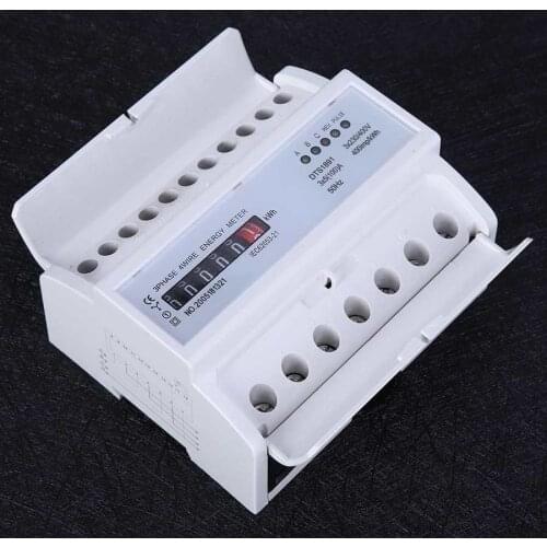 3 Phase 4-Wire Power Meter DTS1891 High Accuracy 7P Counter Rail Energy Meters 400imp/kwh 50Hz