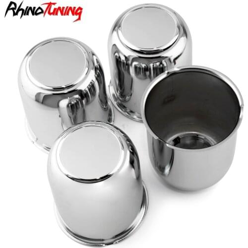 4pcs Chrome Push Through Center Caps Hub Cover for 3.19" Center Bore Auto Truck or Trailer Wheels and Rims For B0077YQ448