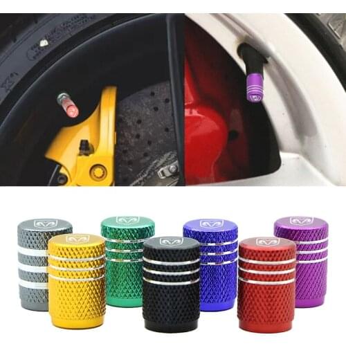 4pcs Car Wheel Tire Valves Tyre Air Caps Car Badge Emblem for Dodge Challenger RAM 1500 Charger Avenger Caliber Nitro