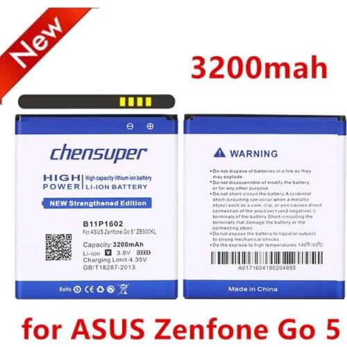 2pcs/3200mAh B11P1602 Battery for ASUS Zenfone Go 5" ZB500KL X00AD X00ADC X00ADA Battery