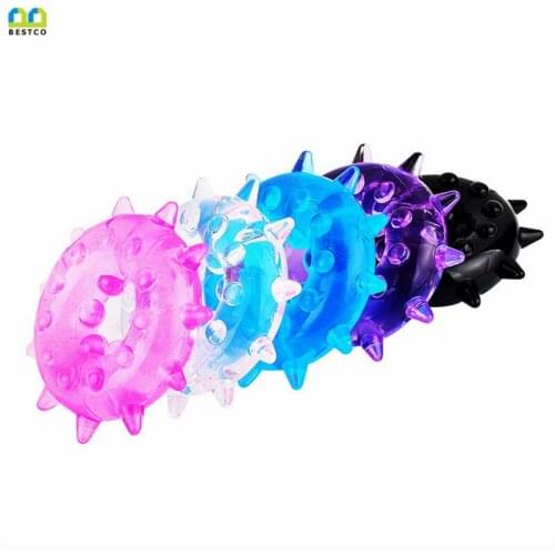 BESTCO 18+ Adult Male Penis Delay Time Crystal Cock Ring Bondage Flirting Extender Massage Clit Stimulation Erotic Goods Sex Toy