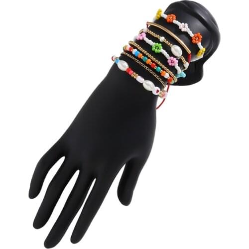 Bohemian Beaded Bracelets Summer Beaded Flower Bracelets Hawaii Beach Bracelets Jewelry Suitable for Ladies and Girls