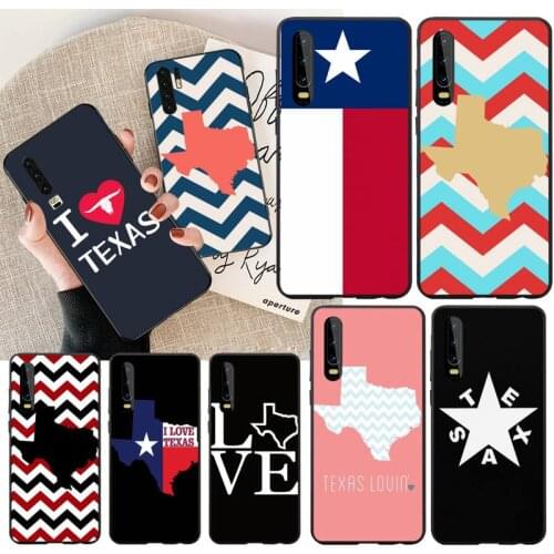 PENGHUWAN I Love Texas Flag Phone Case for Huawei Honor 20 10 9 8 8x 8c 9x 7c 7a Lite view