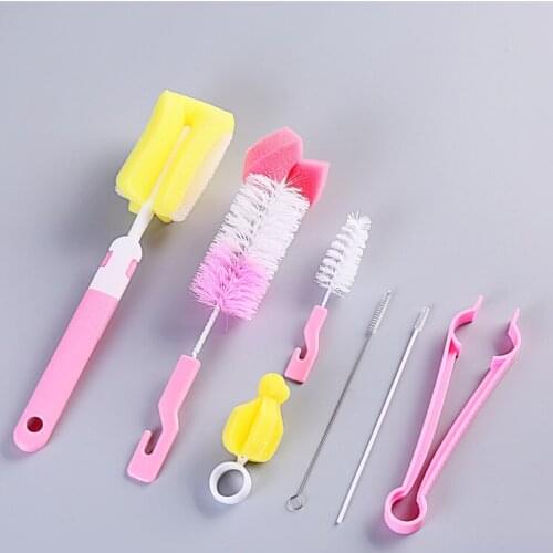 Baby Milk Bottle 360 deg Sponge Cleaner Brush Plastic Glass Milk Water Cup Cleaning Feeding Bottle Dummy Nipple Pacifier Brushes