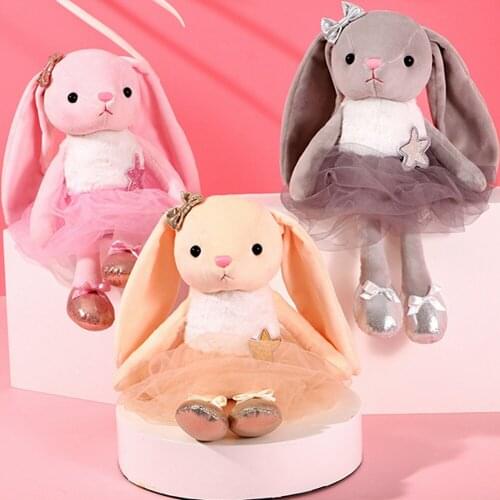 39cm Kids Cartoon Rabbit Plush Toy Soft Cute Stuffed Ballerina Rabbit Doll Stuffed Toys Girls Birthday Gifts Sleep Pacify Toys