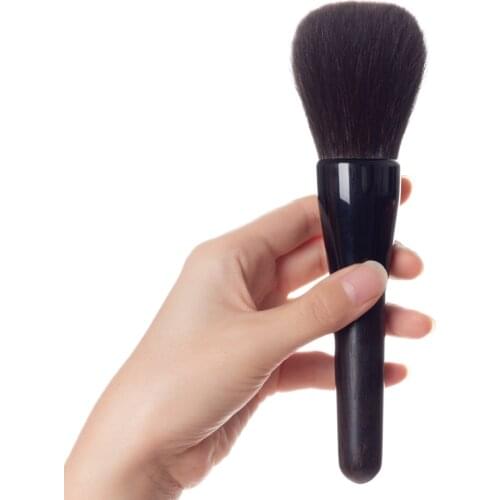 Doux-01 Professional Handmade Makeup Brushes Ultra-soft Blue Squirrel Hair Large Round Face Powder Brush Ebony Make Up Brush