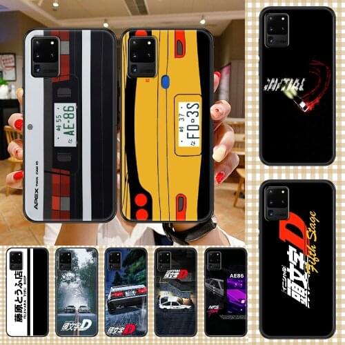Initial D AE86 Car Phone case For Samsung Galaxy Note 4 8 9 10 20 S8 S9 S10 S10E S20 Plus UITRA Ultra black pretty cell cover