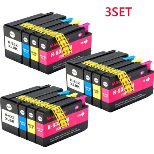 YLC 932XL 933XL Ink Cartridges Replacement for HP932 HP933 HP 932 933 Cartridge for Officejet 6100 6600 6700 7110 7612 7612