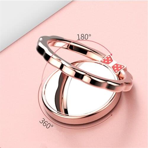 Pansy Butterfly Flower Ring Phone Holder Mirror Ring Phone Holder 360 Rotatable Finger Ring Holder Stand Mount Support Display
