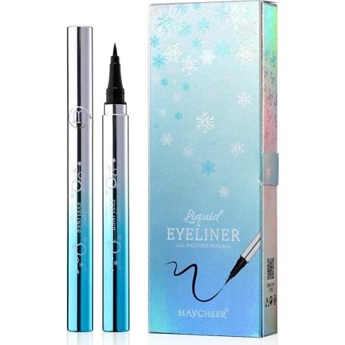 MAYCHEER Silk Black Liquid Eyeliner Pencil Waterproof Longlasting Quick Dry Accurate Draw Eye Liner Pen Make Up